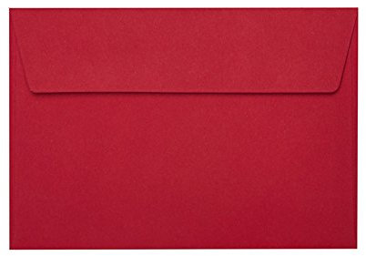 Paper24 je 25 B6 Umschläge Kuverts mit Haftstreifen 125x176 mm Weinrot