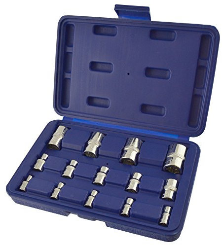 Douilles Torx femelle Star E E4 peu profondes - E24 Lecteur mixte 14pc Kit