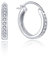 JO WISDOM Creolen Ohrringe silber 925 damen mit 3A zirkonia April Geburtsstein,Schmuck für Frauen