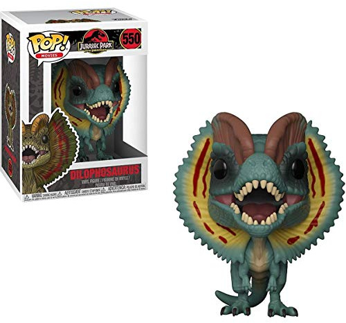 Funko Pop! Movies: Jurassic Park - Dilophosaurus - 1/6 Quote Für Seltene Chase-Variantease - Vinyl-Sammelfigur - Geschenkidee - Offizielle Handelswaren - Spielzeug Für Kinder und Erwachsene | Pop Movies 9,5 cm Actionfigur Jurassic Park - Dilophosaurus #550