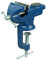 HRB Schraubstock 50 mm klemmbar für Werkbank, Schraubstock klein und drehbar massiv gefertigt mit Hammerschlaglackierung versehen, Feinmechanikerschraubstock