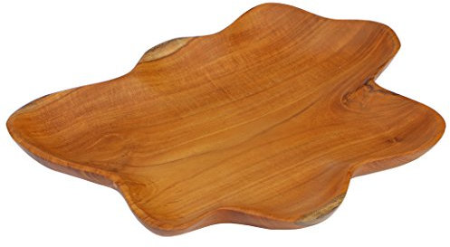 Wogeka Exquisite 30 cm Holz Schale Teakholz Deko Obstschale Handarbeit Bali Teak 08