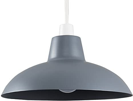 MiniSun | Retro Style Dark Grey Metal Ceiling Light Shade | Pendant Lights, Home Décor & Improvement Essential | 288cm Shade Width