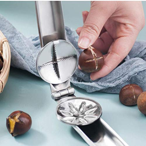 Snner Acero Inoxidable 2 En 1 Castaño Rápida Acortar Las Herramientas De La Nuez Alicates Metal Cascanueces Desgranadora Tuerca Abridor De Cocina Cortador