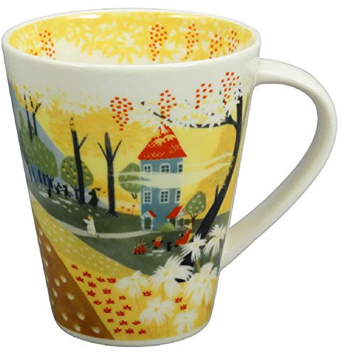 Yamaka Shoten Luonto Big Mug, Large, Moominhouse, Approx. 16.9 fl oz (500 ml), Microwave Safe, Moomin Goods, Scandinavian, Porcelain, Coffee Cup, Home, Hot Drinks
