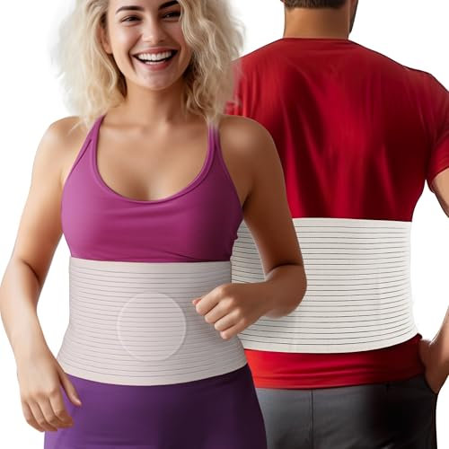 Hernia Belt for Men or Women | C Section Belly Binder & Abdominal Binder | Post Surgery & Pregnancy Tummy Tuck | Hysterectomy, Umbilical Hernia | Postpartum Belly Band & Belly Wrap | (L/XL) 37 to 51