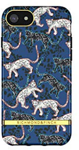 Richmond & Finch Hülle Kompatibel mit iPhone 6, 6s, 7, 8, iPhone SE 3, Blauer Leopard Gehäuse, Komplett Schützende Handyhülle