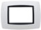 Placca Bombe Da 3 Moduli 3 Posti, Compatibile Con Bticino Living (Bianco)