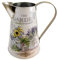Large Jug Artificial Flower Vase Cream Lavender Sunflowers Herbs Design Garden Metal Decal Style 22cm