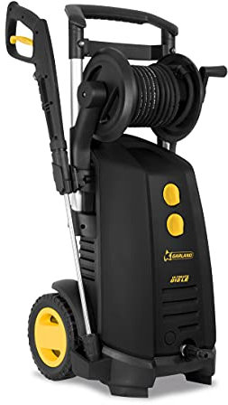 GARLAND Ultimate 818 LE - Hidrolimpiadora eléctrica - Motor sin escobillas de 3 kW, 180 Bares y 522 l/h. Auto aspirante, con Lanza de Acero, depósito de detergente, 8 m de Manguera Reforzada.