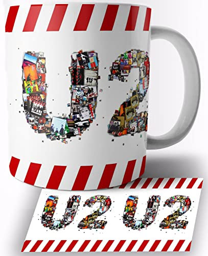 TusRelojes U2 Taza de Ceramica Blanca 325ml Mug