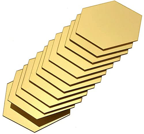 per Adesivo da Parete Esagonale a Specchio 3D Adesivo da Parete Decorativo Riflettente in Acrilico 24 Pezzi