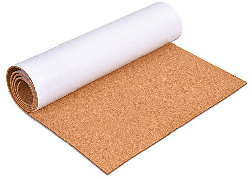 Okydoky Rouleau de tableau en liège autocollant de 3 mm d'épaisseur, 40 x 80 cm pour bureau, maison, école