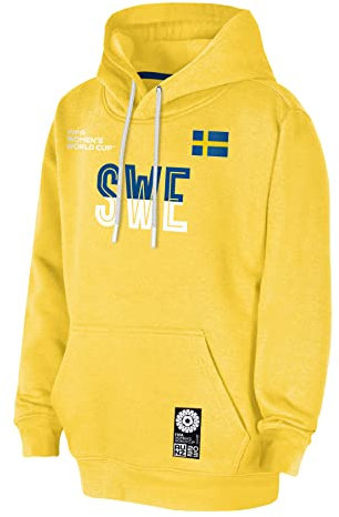FIFA Felpa con Cappuccio Unisex Ufficiale 2023 della Coppa del Mondo di Calcio per Adulti, con Cappuccio della Svezia (Confezione da 1)