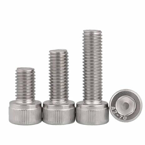 20-50pcs UNC 0#-80 2#-56 4#-40 6#-32 8#-32 10#-24 Standard americano Viti a testa cilindrica con esagono incassato Bullone in acciaio inossidabile 304 (Color : 1-1/4_10-24(10Pcs))