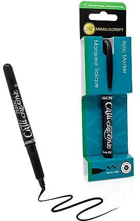 MANUSCRIPT Callicreative Italic Crafter Markers (Medium Tip, Black)