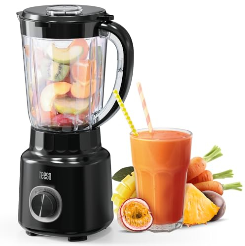 Kraftvoller Teesa TSA3542B Standmixer 500W 1,5L BPA-frei, Weiss, einfache Reinigung