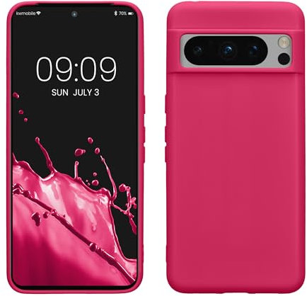 kwmobile Housse Compatible avec Google Pixel 8 Pro Coque - Housse de téléphone Protection Souple en Silicone - Rose Fluo