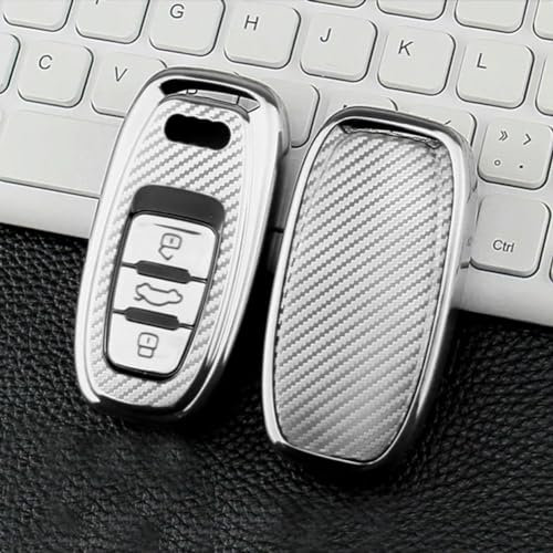BOLNEY Étui en TPU pour clé télécommande de Voiture, Anneau de Porte-clés pour Audi A1 A3 A4 A5 A6 A7 A8 Quattro Q3 Q5 Q7 2009 – 2015