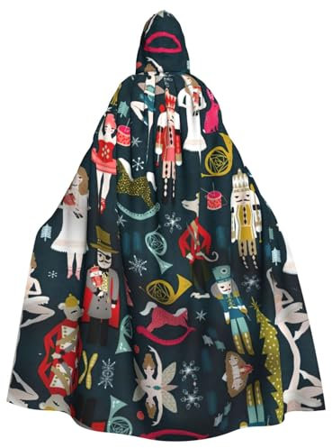 StOlmx Women'S Nutcracker Ballet Xmas Dance Full Length Hooded Cloak Halloween Fancy Cape Costumes,Carnival Fancy Dress Cosplay