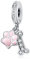 Rimgoris 925 Sterling Silber Charm für Frauen Armbänder Halskette Hund Print&Bone Dangle Charm Geschenk