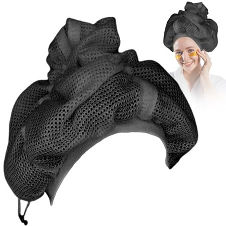 Netz-Plopping-Kappen Zum Trocknen Von Lockigem Haar, Net Plopping Cap, Haarnetz Plopping Haube, Netzschals Haarwickel, Haarhaube, Verstellbare Netz-Plopping-Haube, Schnell Trocknendes Haartuch, Badehü