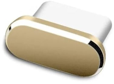 USB-C Port Metal Charging Dock Anti Dust Protection Cover Plug Cap USB TYPE-C, Compatible with iPhone 17 | 16 | 15 | Pro | Plus | Pro Max (Gold)