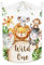 Clastyle Tropisches Tier Kinder Wäschekorb mit Henkel Faltbar Kleidung Spielzeug Aufbewahrungskorb Jungen Mädchen Aufbewahrungsbox für Babyzimmer Bad, Wild Löwe, 36 * 45 cm