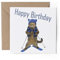1 x Grußkarte – Happy Birthday Skifahren Katze Kätzchen Ski Urlaub Skifahrer Geschenk #71012