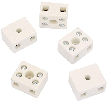 Regleta Cerámica Conector De Alambre De Alta Temperatura Para Aplicaciones Industriales Y Domésticas Bloque De Terminales De 2 Posiciones
