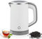 Travel Kettle Mini Electric Kettle, 800 ML Stainless Steel Kettle for Office, Outdoor, Coffee and Tea (white)