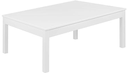 Krok Wood Couchtisch Tomas aus Massivholz, Farbe Weiß (Buche, 110 x 75 x 45 cm)