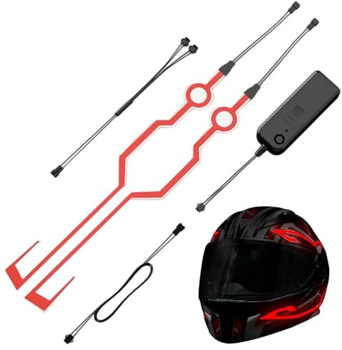 Motorradhelme, LED-Streifen, LED-Licht für Motorradhelme – wasserdicht, erhöht Sicherheit und Sichtbarkeit, kompatibel mit den meisten Motorradhelmen
