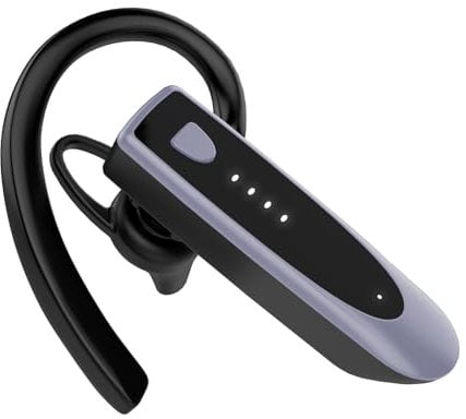 Bluetooth Headsets V5.4 with Mic Handsfree Bluetooth Earpiece with 20Hrs Talking Time Two Device Connection, 180Hrs Standby Wireless Headset Business/Office/Driving, Headphones for iOS Android, Purple
