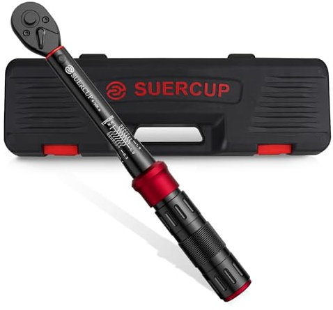 SUERCUP Digital Torque Screwdriver 1.5-88.5in-lbs./0.15-10Nm, ±1% Accuracy Inch Pound Torque Screwdriver Electrician with LED Notification, Buzzer, Preset Mode, Data Storage, for Bike, Scope Mounting