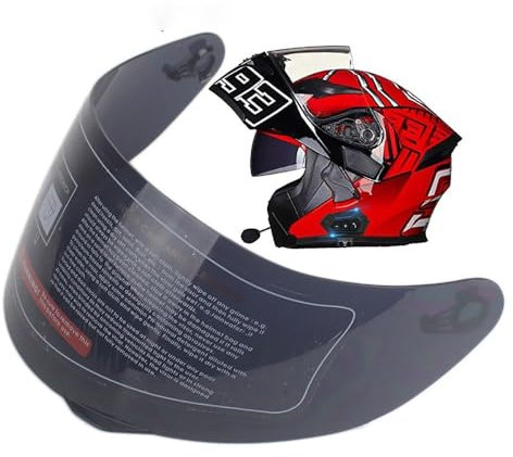 Letetexi Visiera Ricambio per Casco Visiera Staccabile per Casco da Motociclista Ricambio per PC Antivento Scudo Sport Tempo Libero Outdoor Motociclismo Visiera di Ricambio Colorata