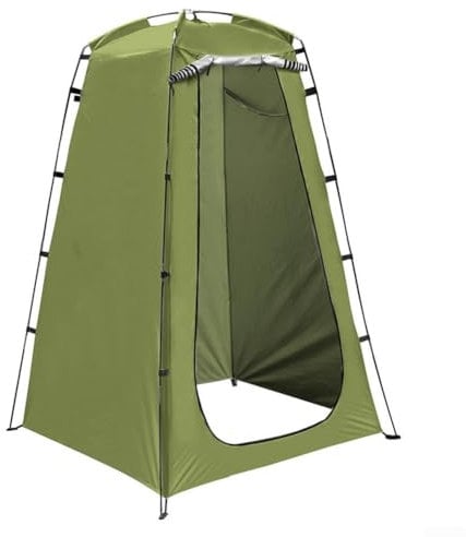 babominimer Portable outdoor shower tent shelter Build a mobile toilet bathing changing room Camping bracket outdoor shower tent(Green)