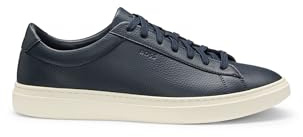 BOSS Herren Kieran Tenn Sneakers aus genarbtem Leder mit Gummisohle Größe