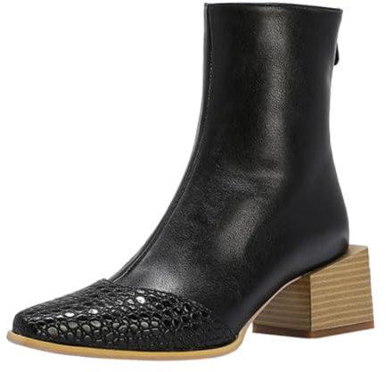 TYUIOP Chainsaw Boots Womens Boots Size 6 mid Calf Ladies Cowboy Size 6 Over The Knee Women for Women UK Wide fit Ankle Beige Ankle Wellies Womens