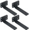 Mooche 4 Pièces Supports d' Étagère Flottants Mural, Large Éventail d'Applications, Equerre Etagere Murale Durable/Pratique, 15 x 4 x 6.5 CM, Noir