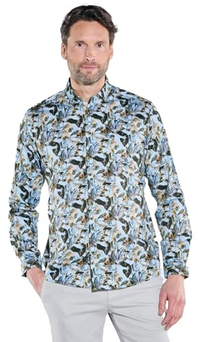 engbers Herren Herren Langarm-Hemd Gemustert, Mehrfarbig, 38496, Mehrfarbig in Größe 4XL