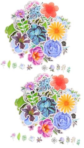 jojofuny 200stücke Pflanzen- Aufkleber Wasserdichte Blumen-sticker Für Scrapbooking Und Journaling Dekorative Klebeetiketten Für Notizbücher Und -projekte