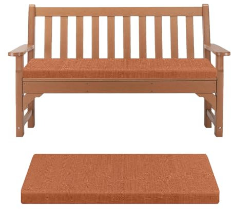 Kimgull Bankauflage Sitzkissen Bank Auflage Ersatzpolster Schwamm Bankkissen Mit Reißverschluss Abnehmbarem Schlippabsicher Stuhlkissen Für Schaukeln Fensterbank (100X40X5CM Orange)