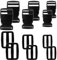Juego de 12 hebillas de plástico, hebillas para correas, cierre de clip ajustable, hebilla de repuesto, correas de mochila, cierre para mochila (20 mm/25 mm/32 mm)