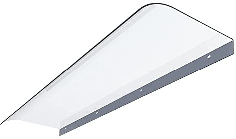 Toldo Moderno de Policarbonato para Puerta Entrada Visera Solar y Lluvia Transparente Porche Tejadillo Protección Marquesina Exterior Puertas Ventanas contra Sol(40x40cm/15.7x15.7)