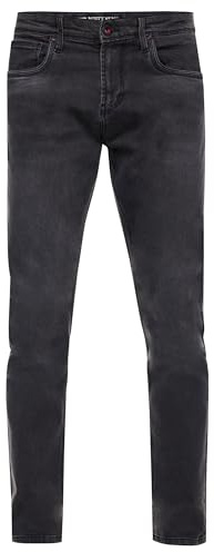 Rusty Neal Anthrazit Used Jeanshose Slim Fit Cotton Stretch Herren Jeans Business-Pants L30 L32 L34, Farbe:Anthrazit Used, Größe:32W / 30L