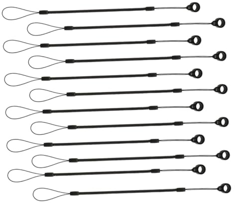 Uonlytech 14 Stück-pack Stiftschlaufen 23cm Elastisches Federseil mit Silikonring Universelle Sicherung für Tablet Smartphone Eingabestifte Büro Schulbedarf