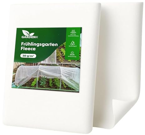 GARDENIX Frühbeet Vlies atmungsaktives 30g/m² Gartenvlies 3.2 x 10m (32m²) fördert gesundes Wachstum, Für Abdeckungen von Hochbeeten, schützt Pflanzen, Blumen und Gemüse vor Kälte, Frost und Wind