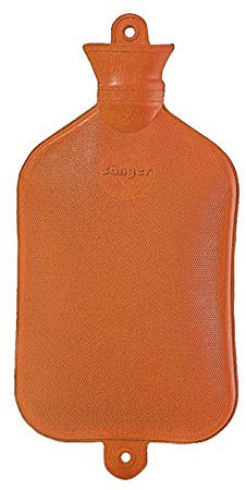 Sänger Wärmflasche Naturgummi Wärmeflasche Bettflasche Wärmekissen, 2,5 Liter, orange