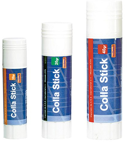 Aurora Store Colla Stick 12 PZ da 20 GR Solida Asciugatura Rapida Adatta per Carta Cartone